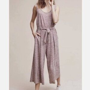 Saturday Sunday Jumpsuit Mauve Wide Leg Crop Saunter Small